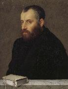 Giovanni Battista Moroni Has the book Portrait of a gentleman France oil painting artist